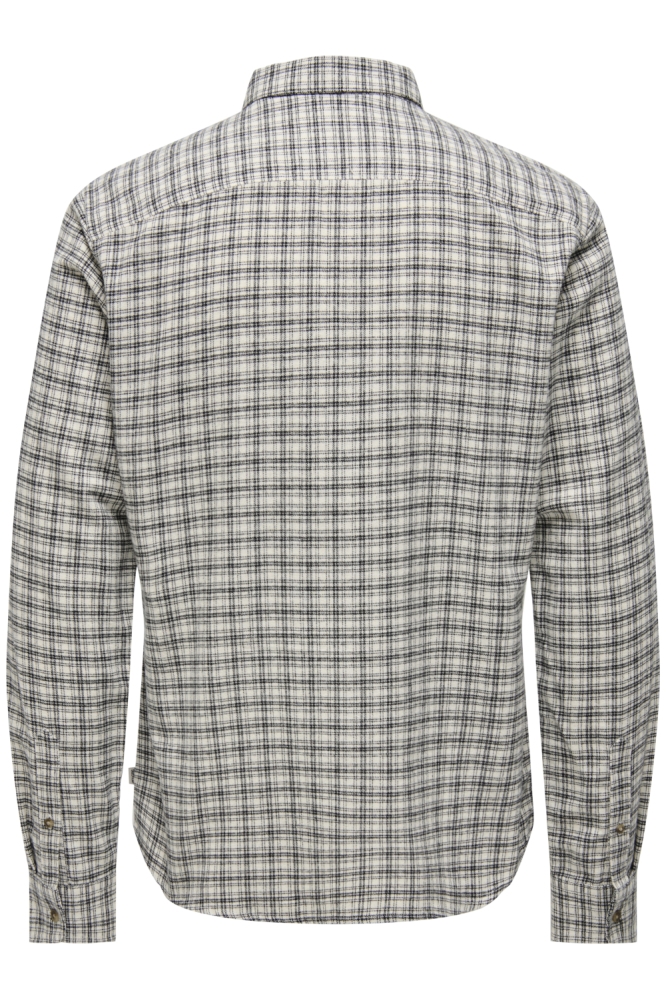 ONSGUDMUND LS CHECKED SHIRT NOOS 22007112 EGRET/JET BLACK